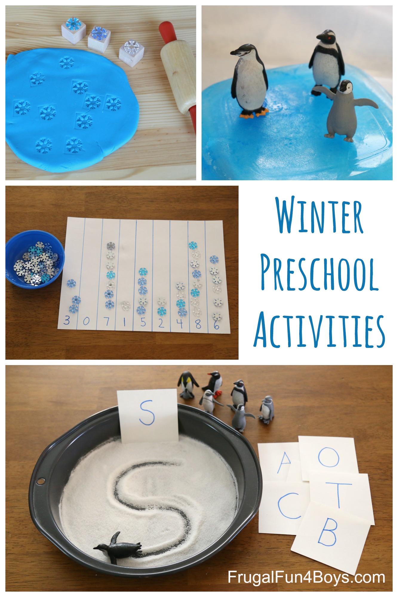 Winter Learning Activities for Preschool - Counting, Writing, Fine Motor, and Science