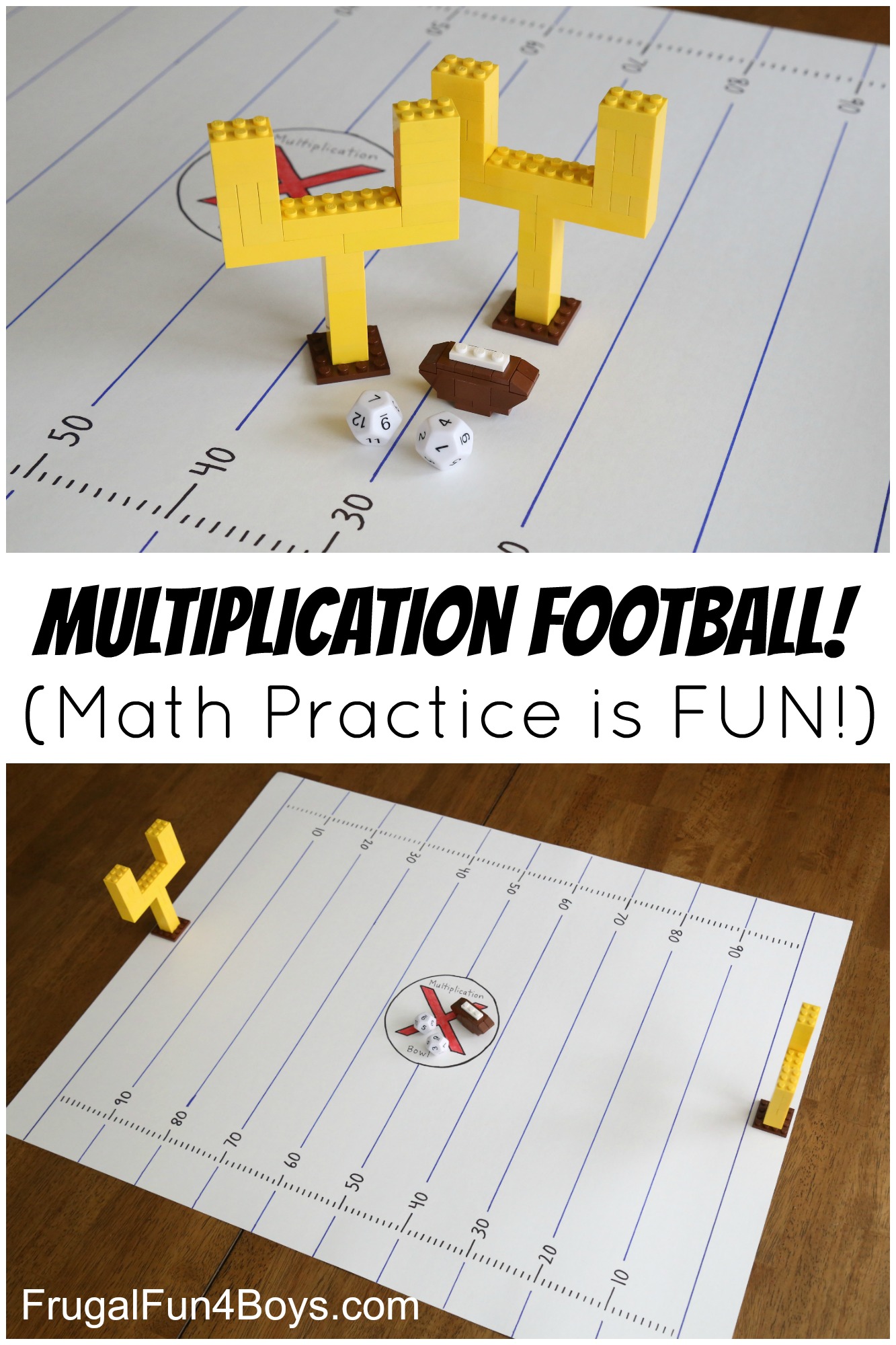 Multiplication Football Game - Make Math Practice Fun!