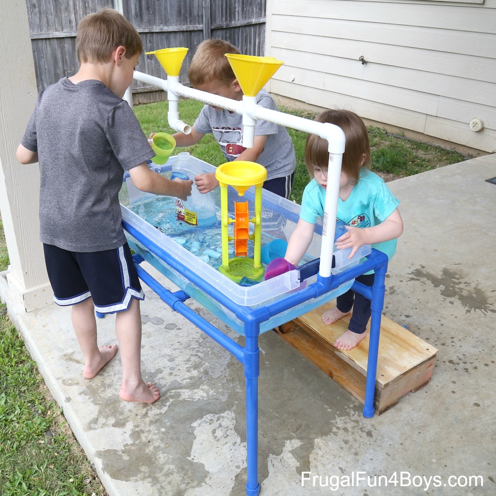 rain Absay guard How to Make a PVC Pipe Sand and Water Table - Frugal Fun For Boys and Girls