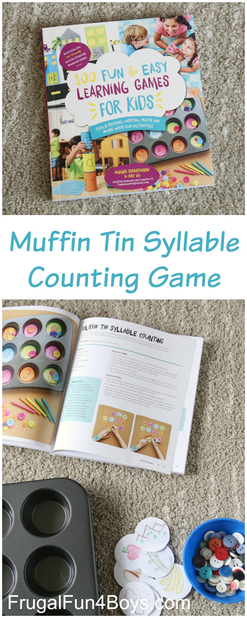 Muffin Tin Syllable Counting Game