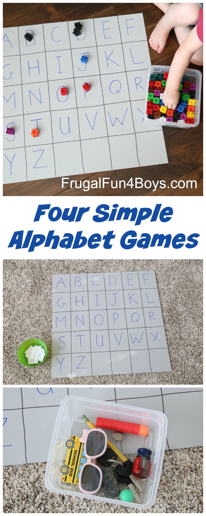 Four Simple Alphabet Games for Preschoolers to Learn the Letters