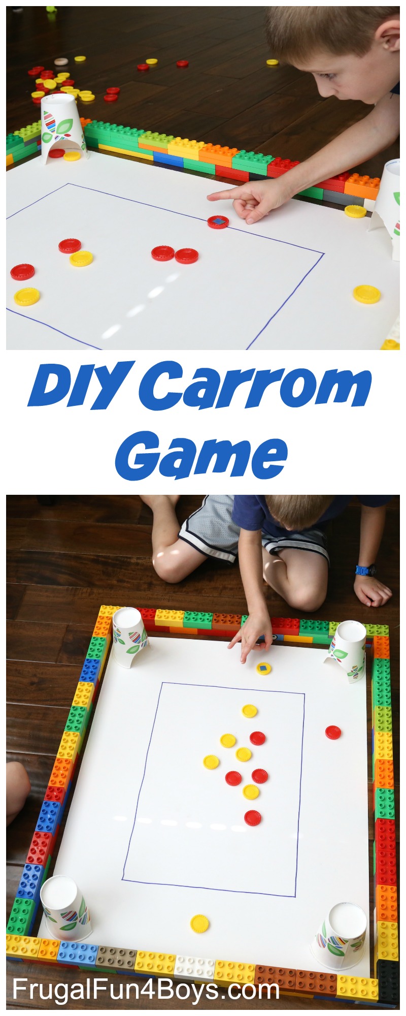 Homemade Carrom Game for Kids