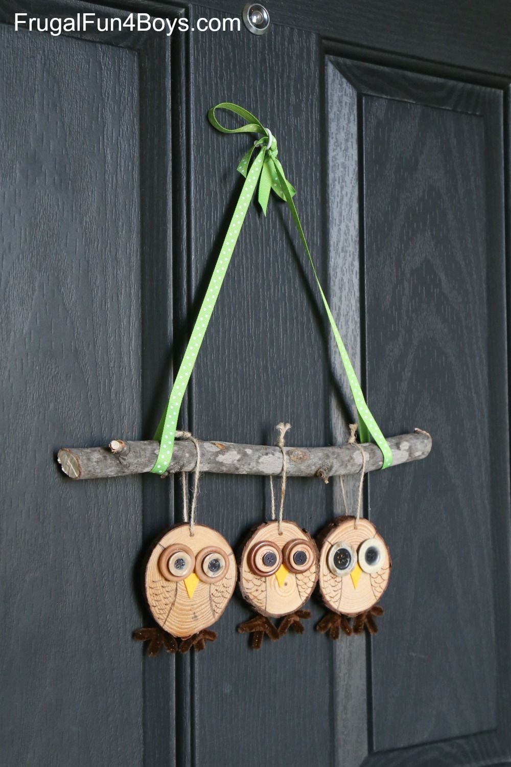 Wood Slice Owl Craft - Fall Decor