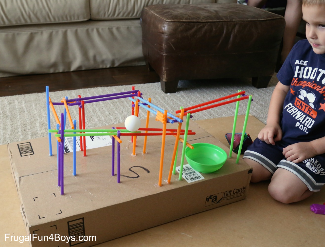 STEM Challenge for Kids: Build a Straw Coaster