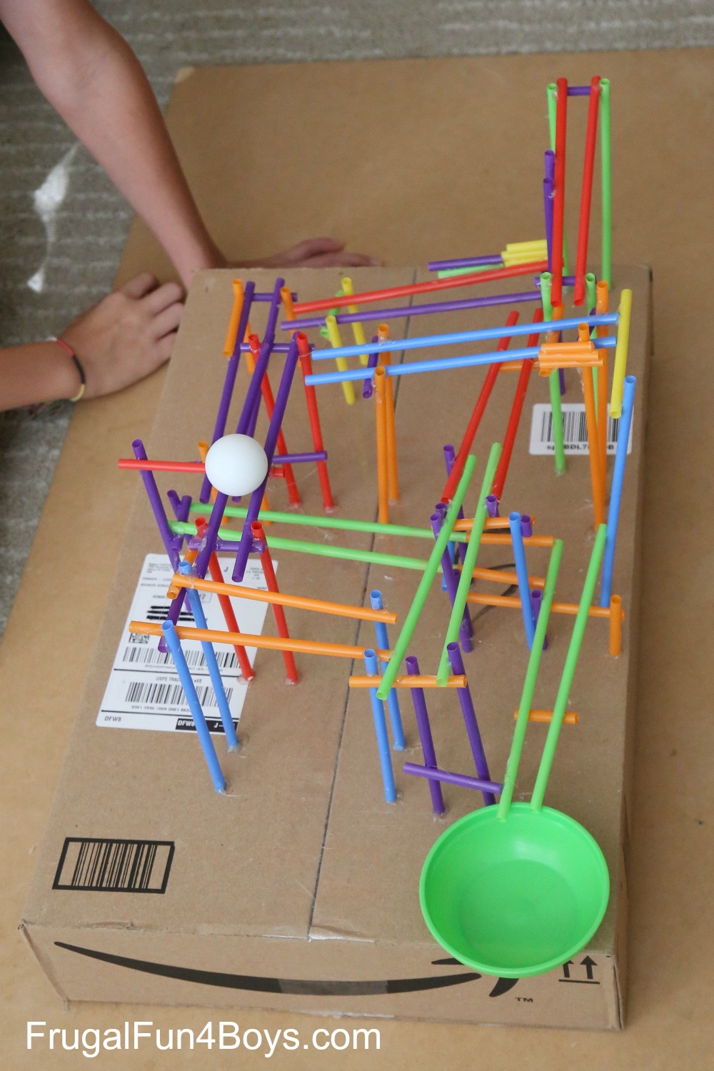 STEM Challenge for Kids: Build a Straw Roller Coaster!