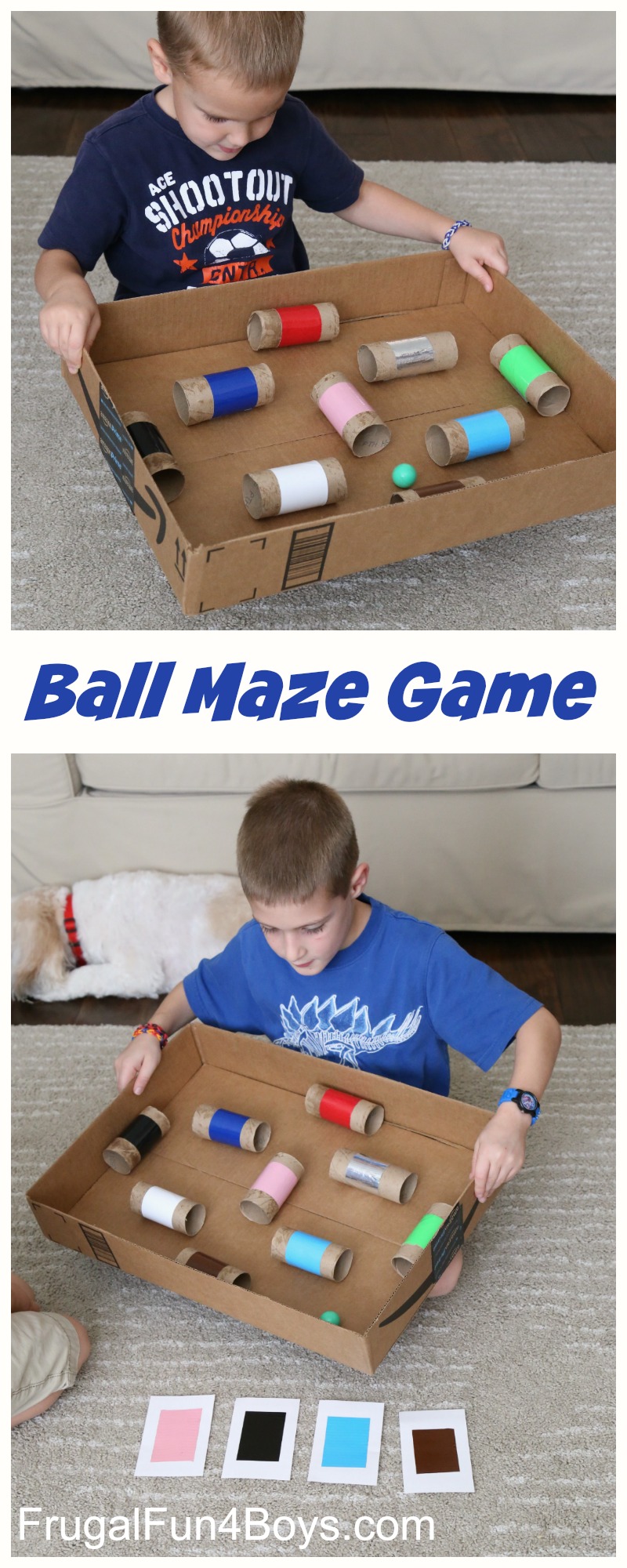 Make a Ball Maze Game! Hand-eye coordination activity for kids
