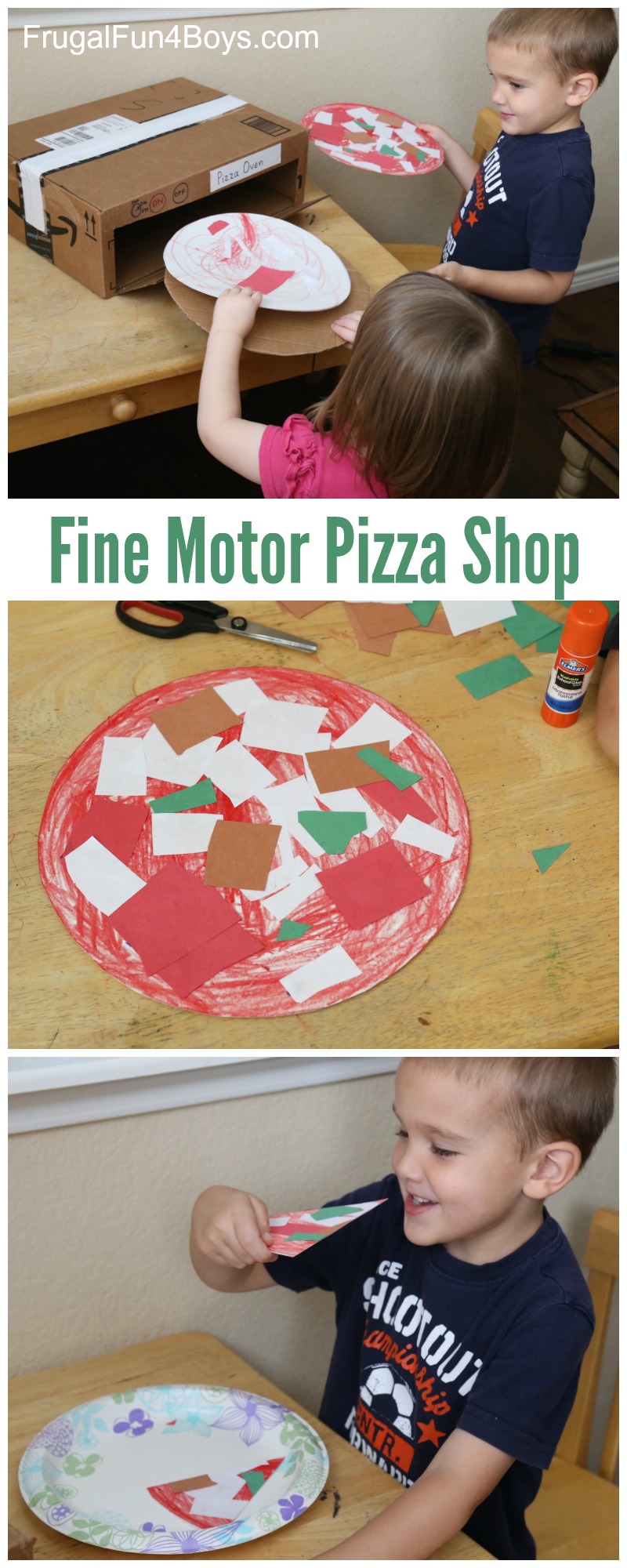 Pizza Shop Pretend Play Fine Motor Activity for Preschoolers