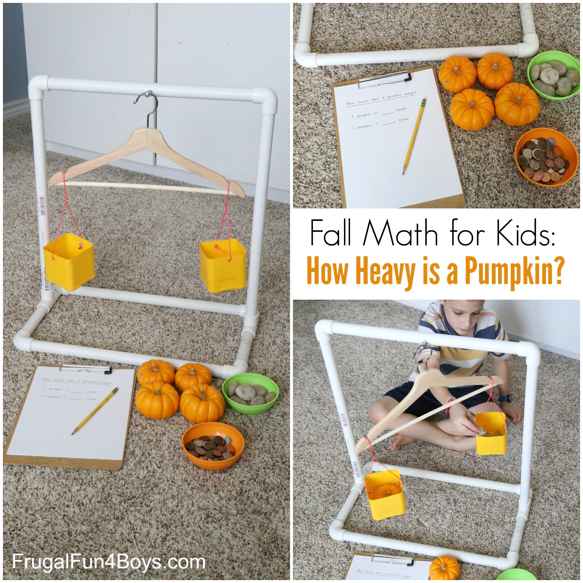 Fall Math for Kids: How Heavy is a Pumpkin?