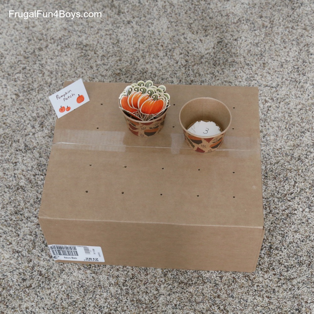 Pumpkin Patch Fine Motor Counting Game