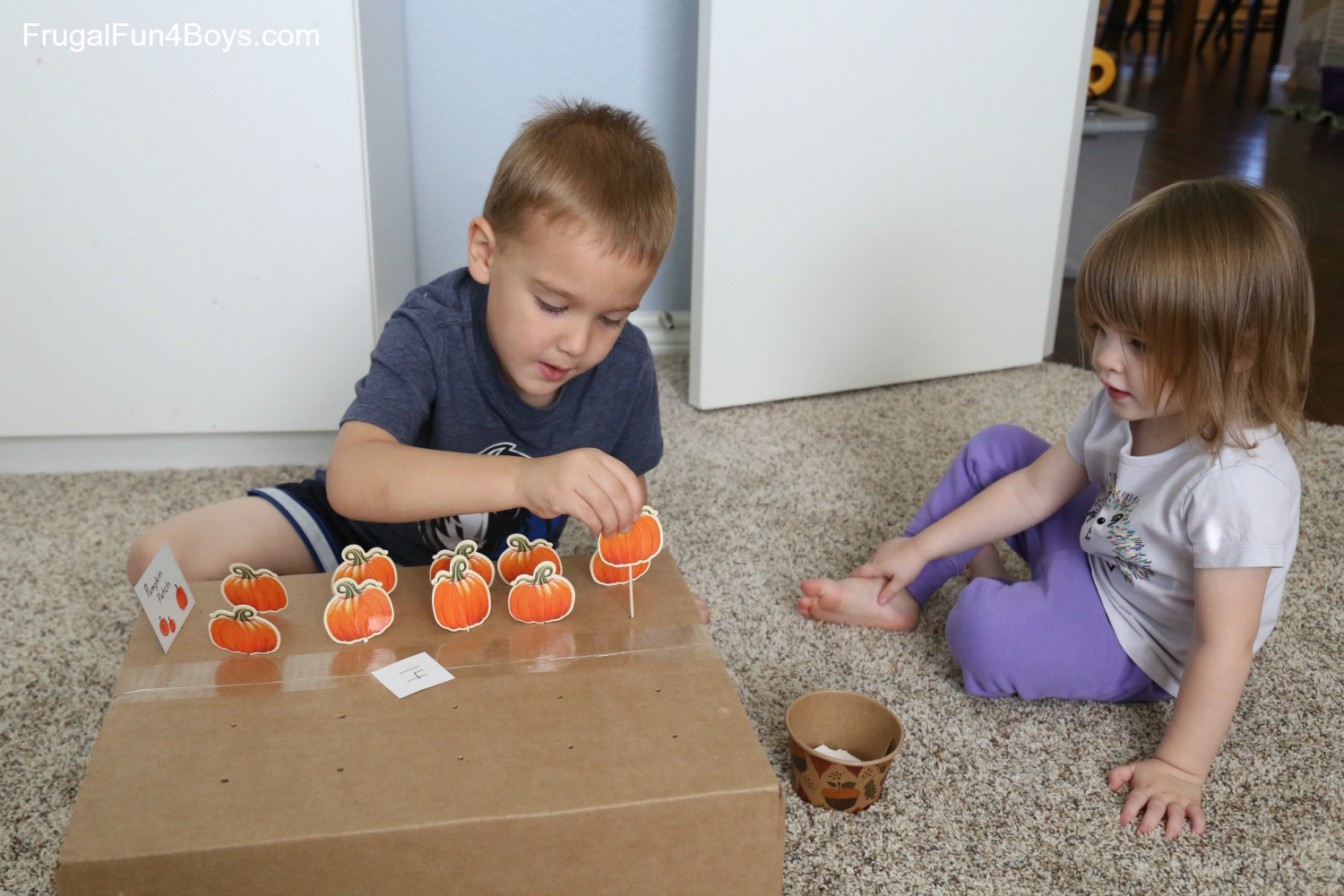 Pumpkin Patch Fine Motor Counting Game