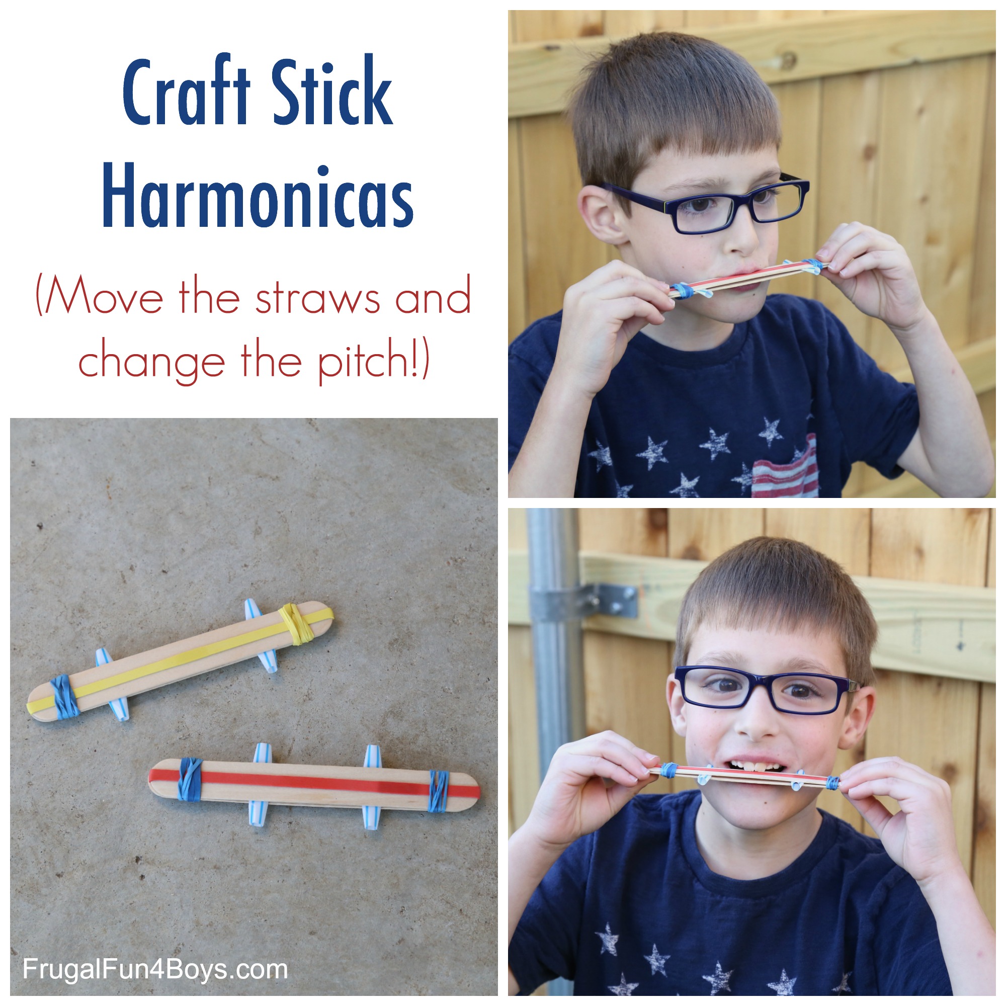Make a Craft Stick Harmonica