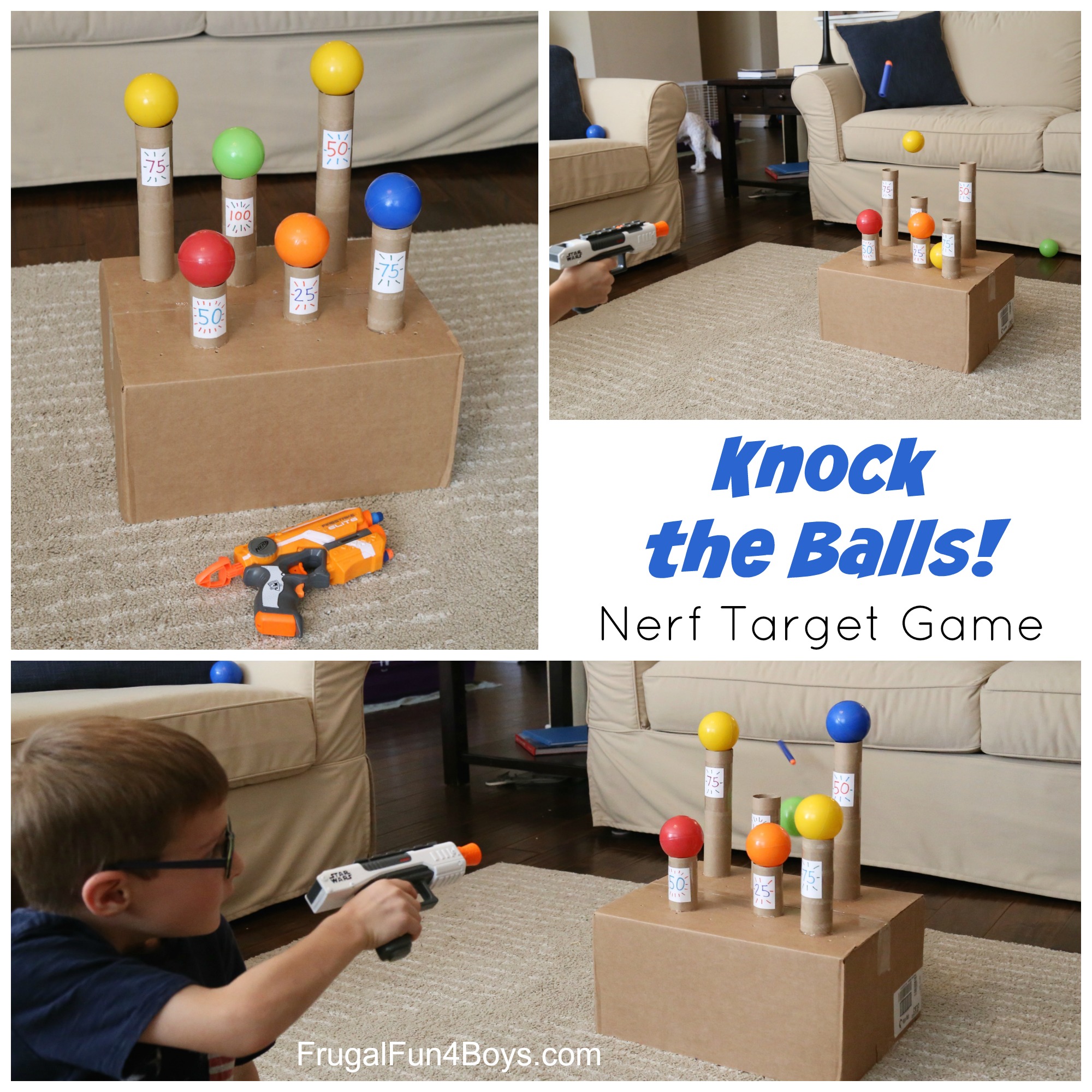 Knock the Balls! Nerf Target Game