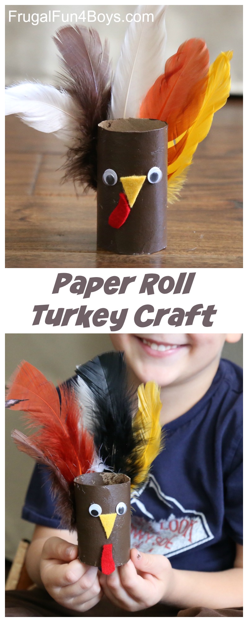 Paper Roll Turkey Craft for Kids