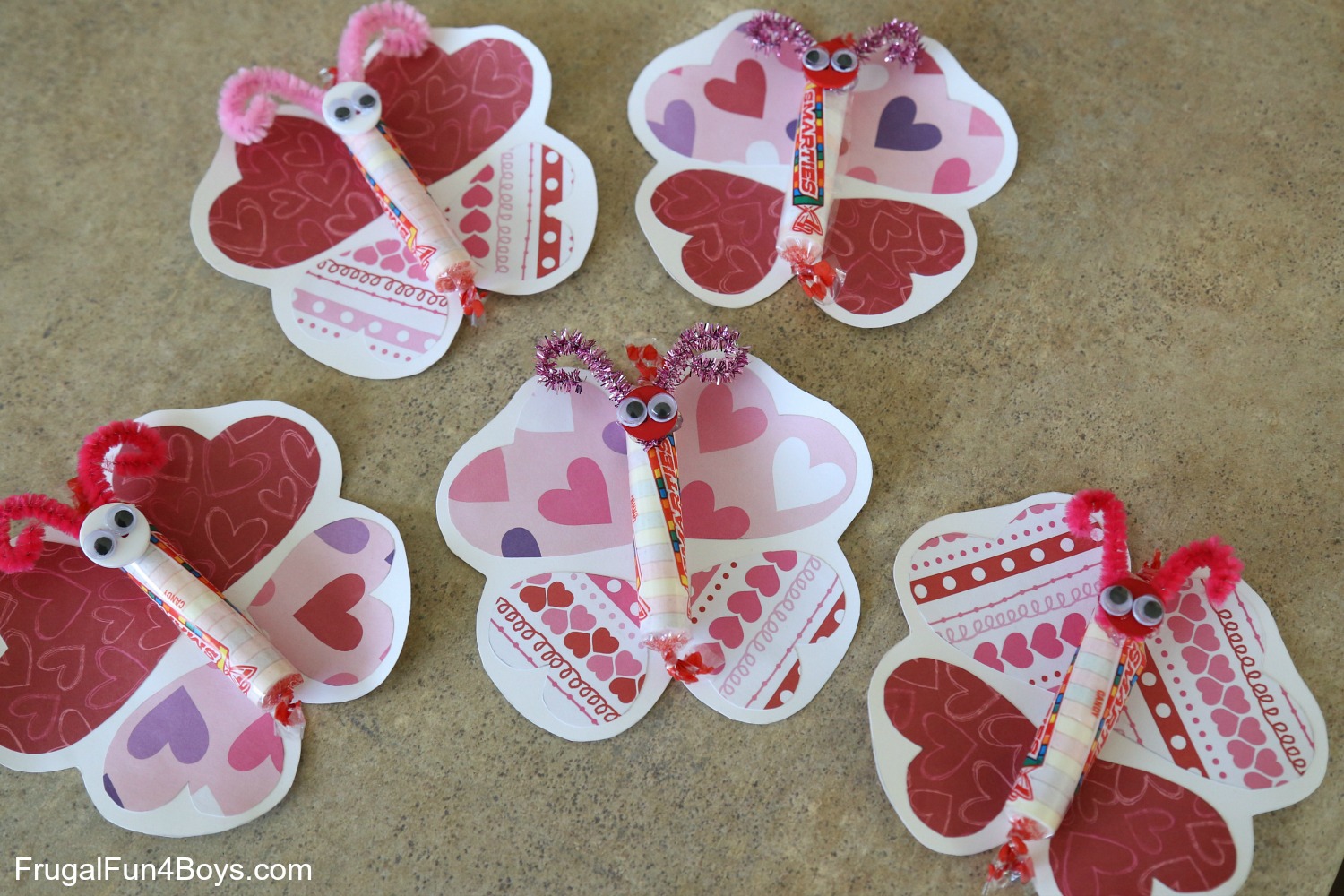 Adorable Butterfly Valentines to Make