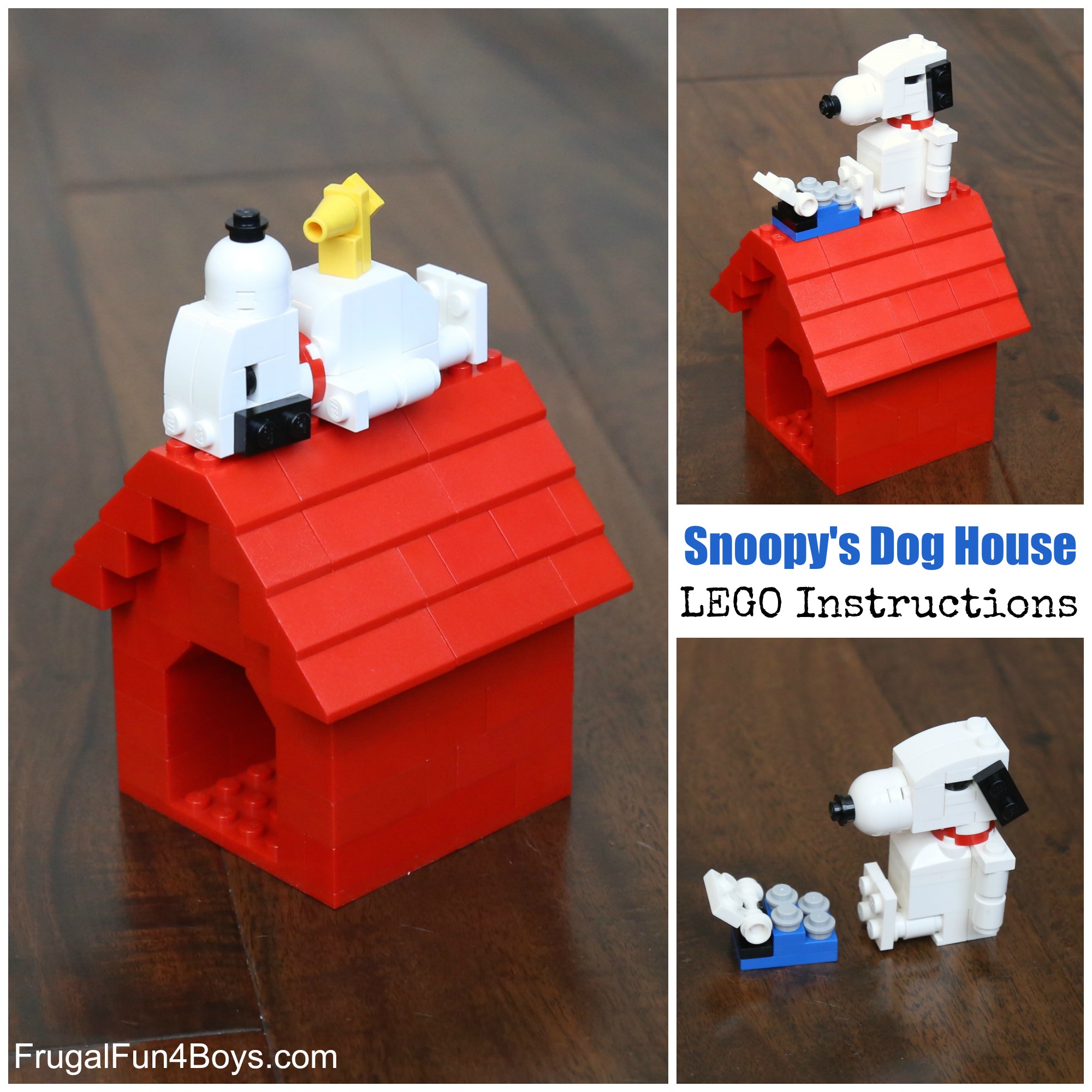 Snoopy and His Dog House LEGO Building Instructions
