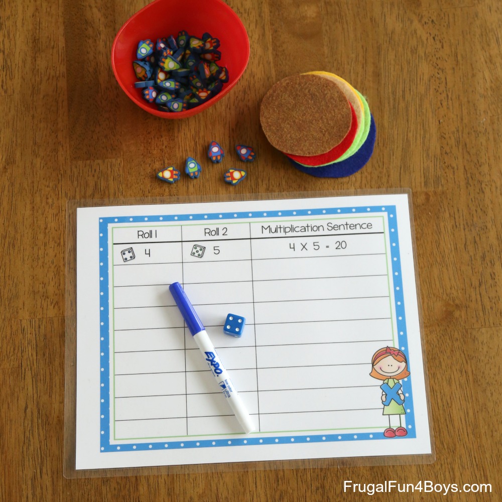 Hands-on Math with Printable Multiplication Mats