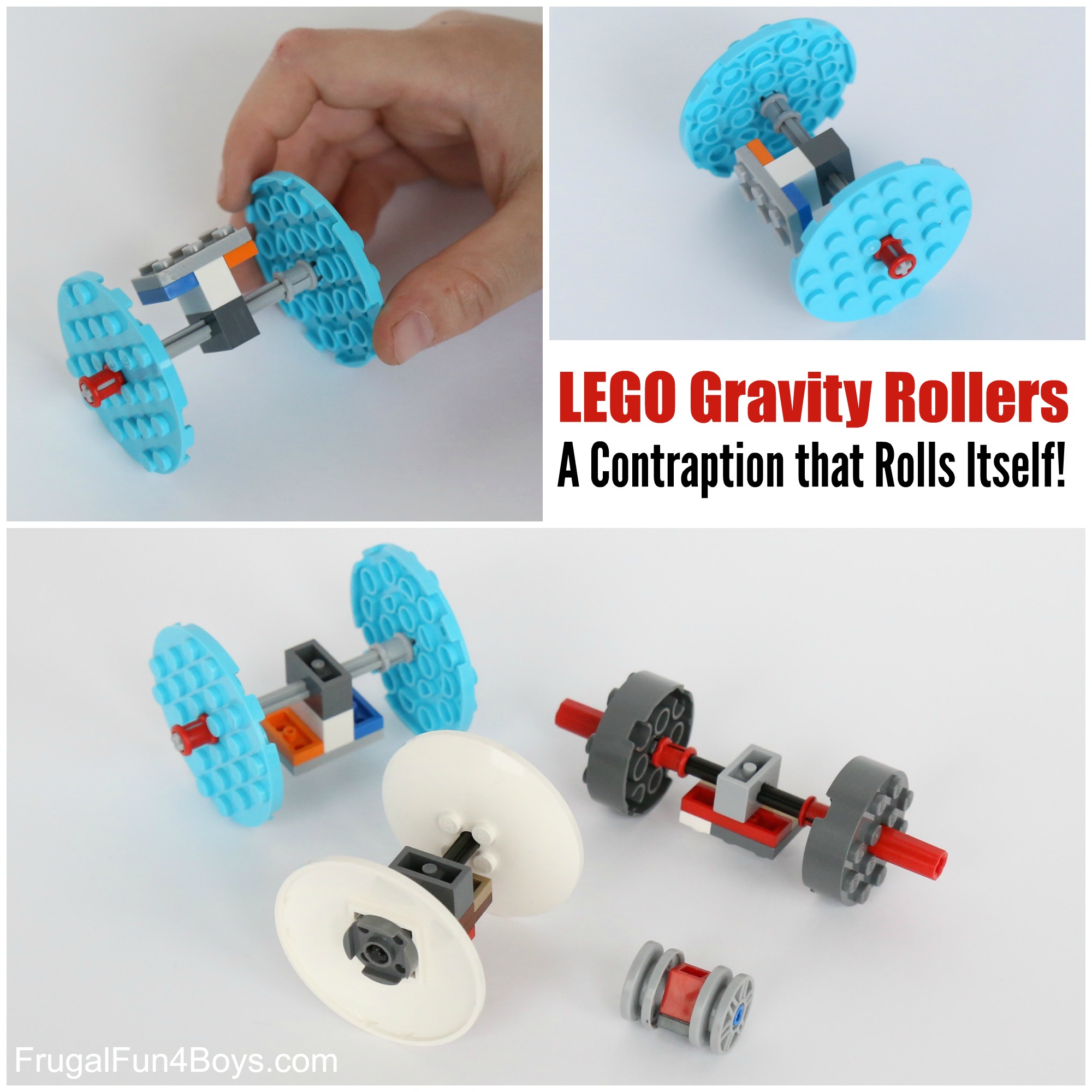 LEGO Gravity Rollers: A Contraption that Rolls Itself!
