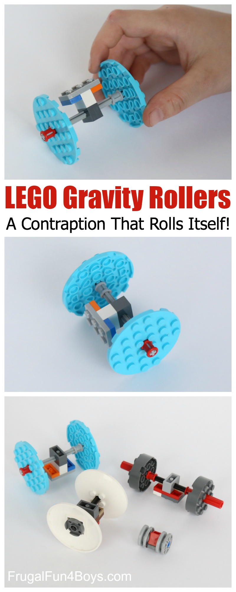 LEGO Gravity Rollers: A Contraption that Rolls Itself!