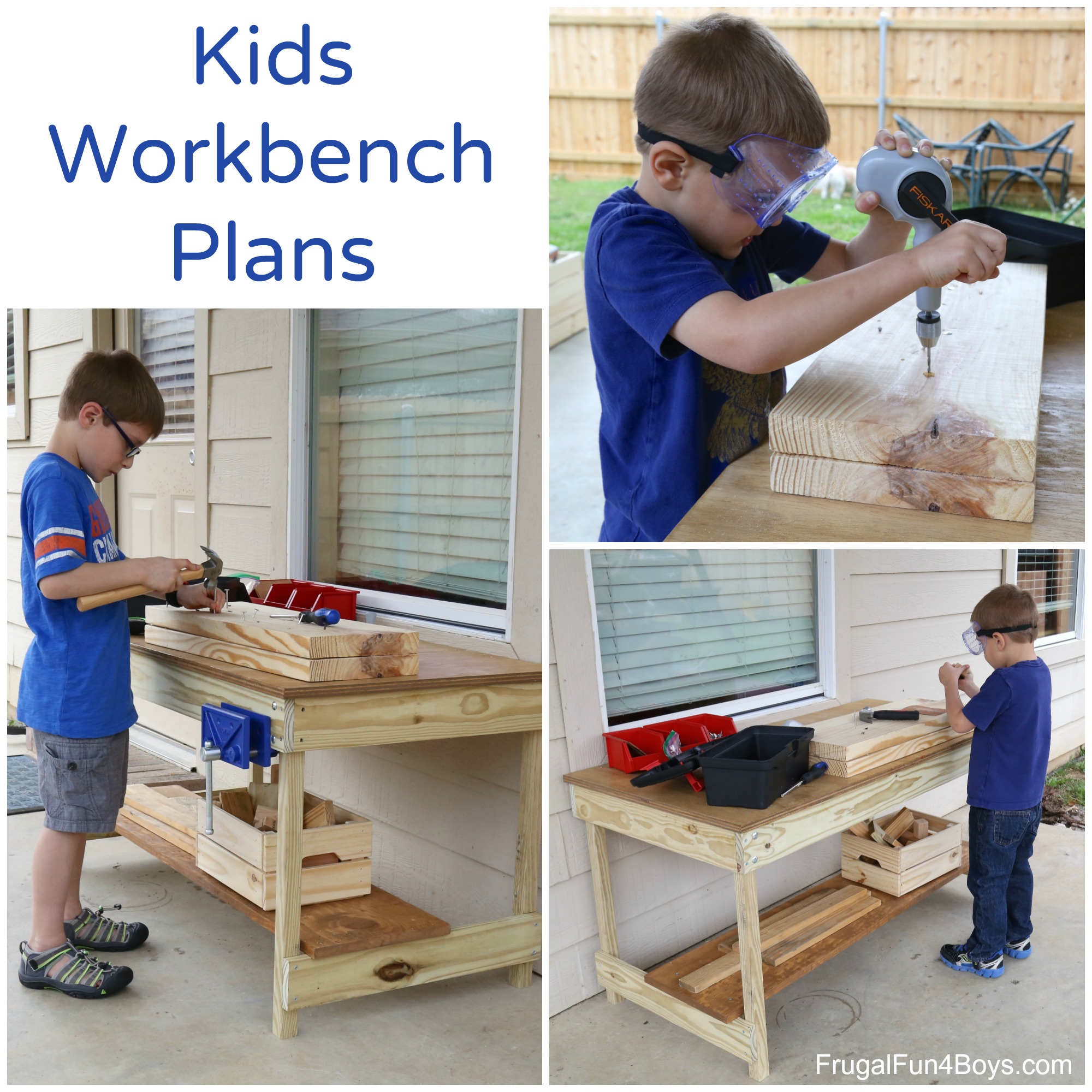 Kids Workbench Plans - Woodworking for Kids