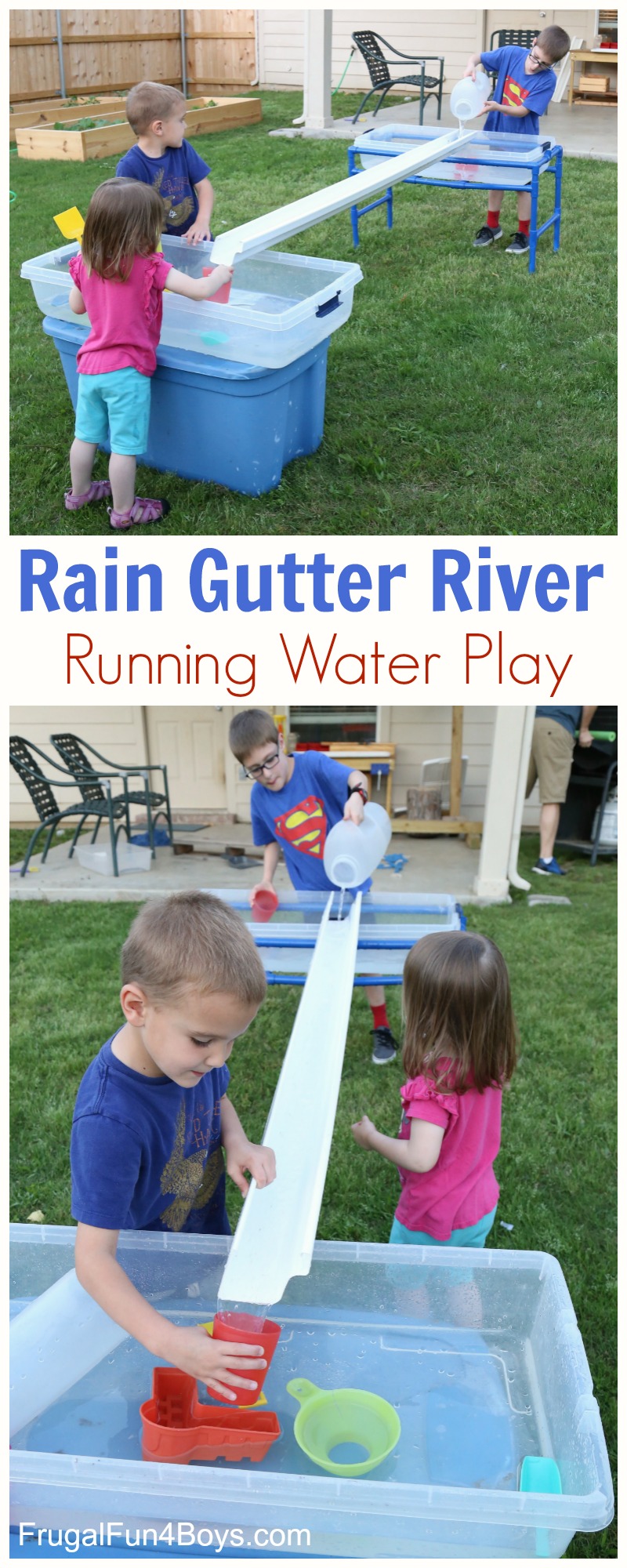 Build a Rain Gutter River - Water Play Activity for Kids