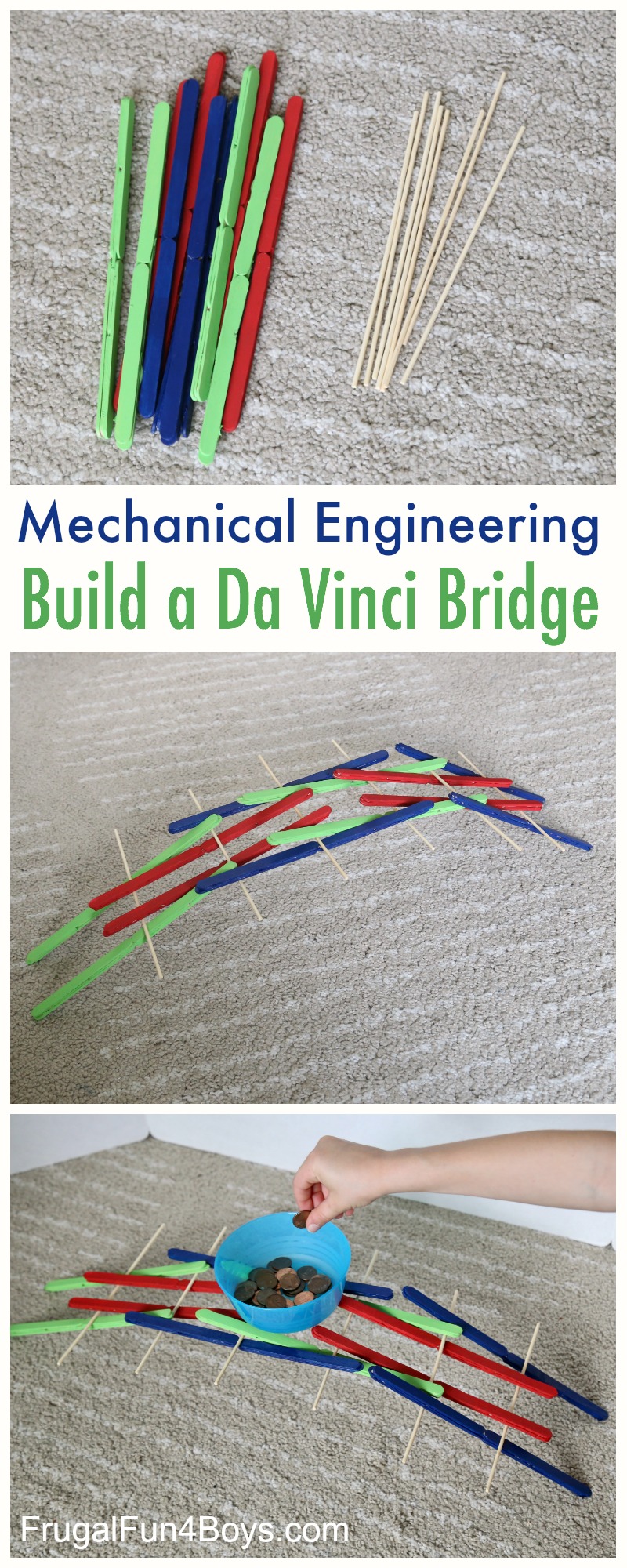 Build a Popsicle Stick Da Vinci Bridge