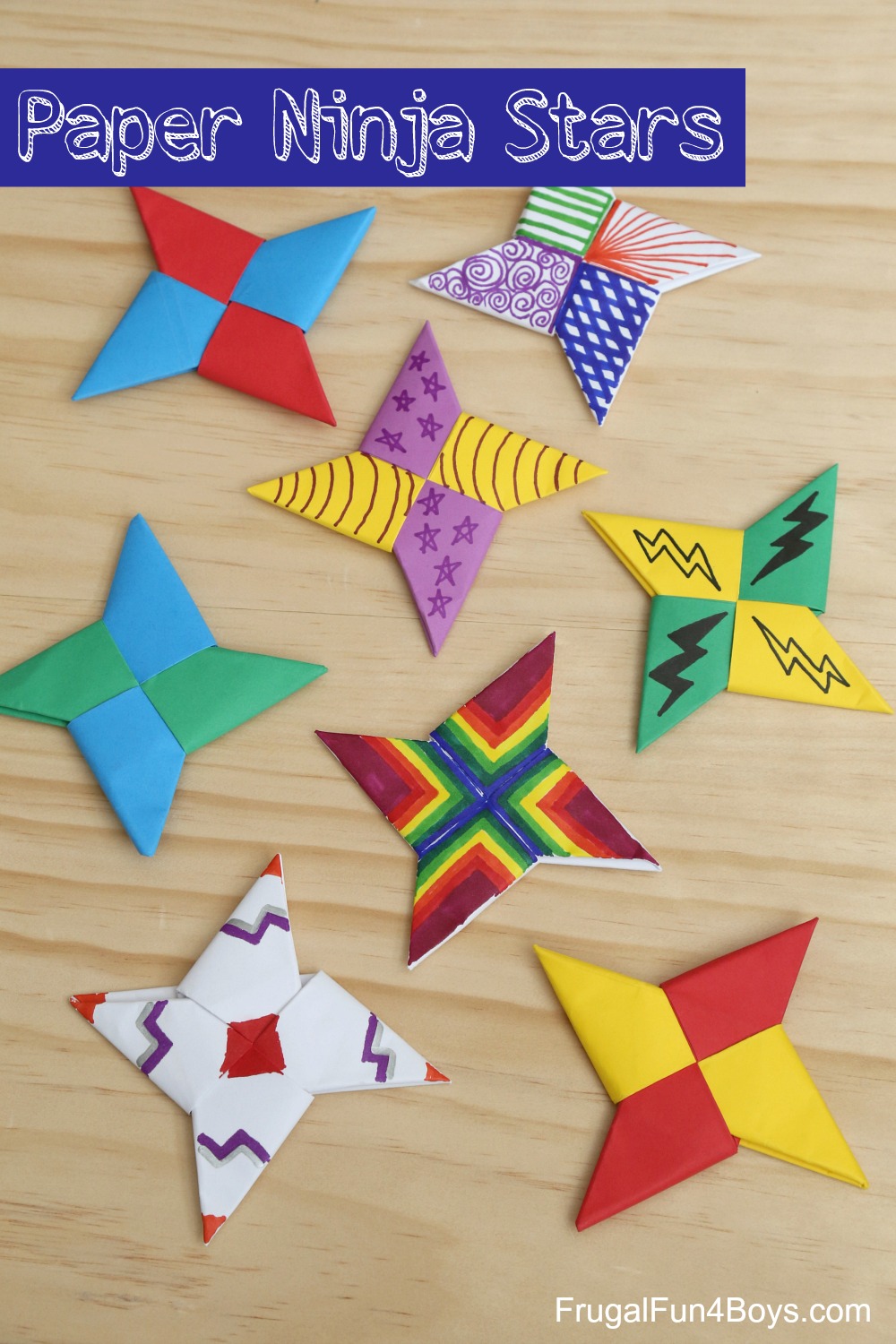How to Fold Paper Ninja Stars - Frugal Fun For Boys and Girls