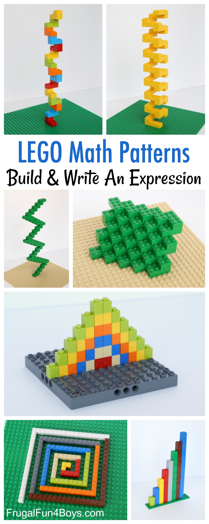 sandaler Tegne forsikring gear Build Math Patterns with LEGO Bricks - Frugal Fun For Boys and Girls