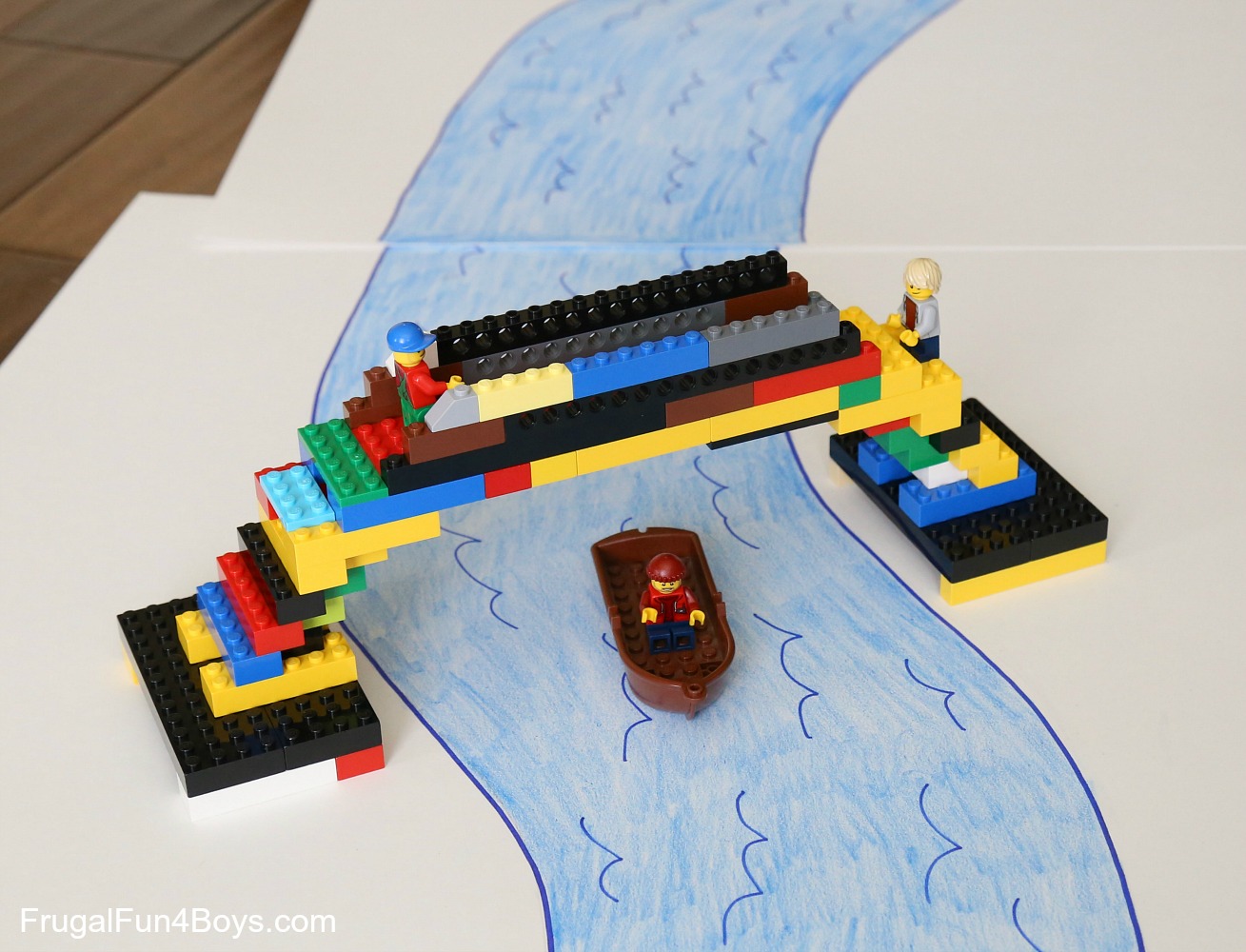 Do a LEGO Bridge Building Challenge! - Frugal Fun For Boys and Girls