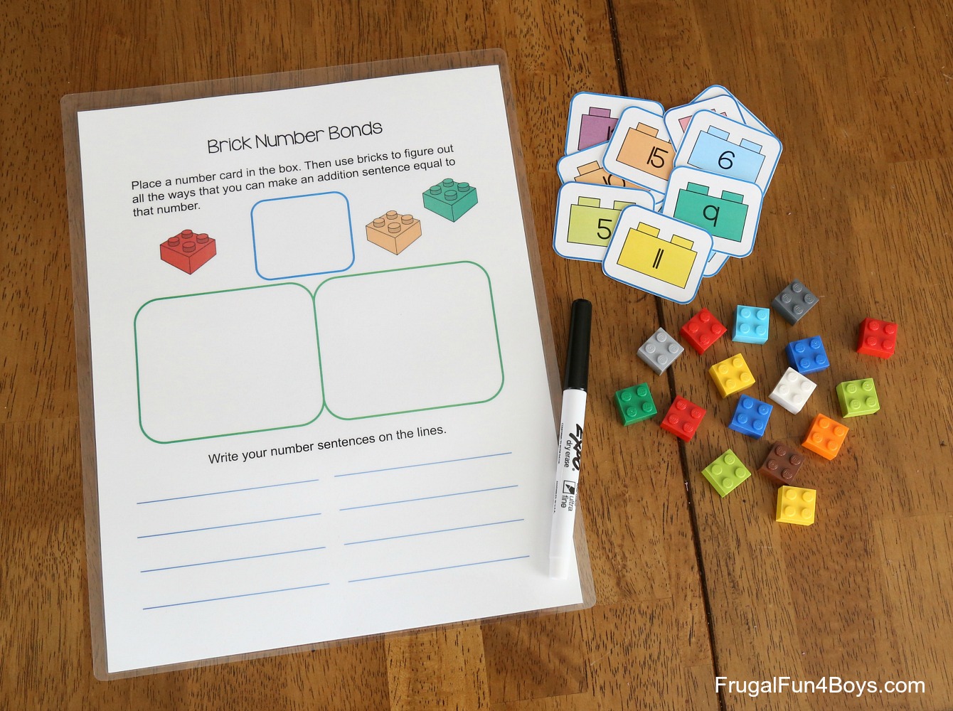 First Grade Math With LEGO Bricks Printable Pack Frugal Fun For Boys