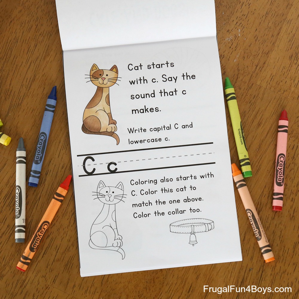 Cats and Dogs Themed Printable Letter Sounds Activity Book