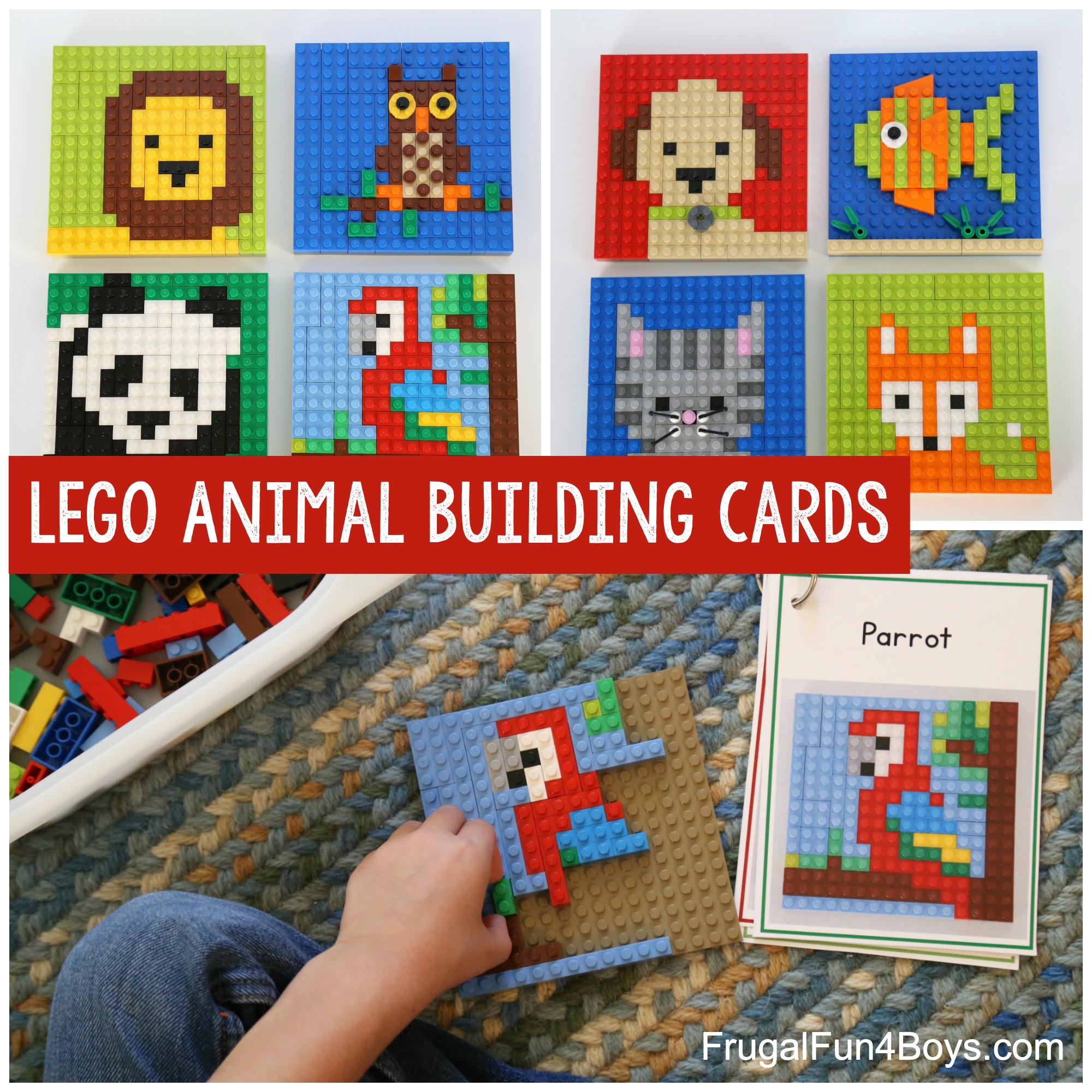 LEGO Animal Building Cards