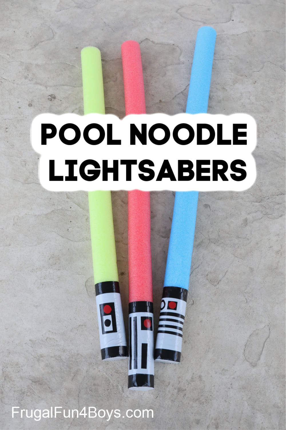 How to make pool noodle lightsabers