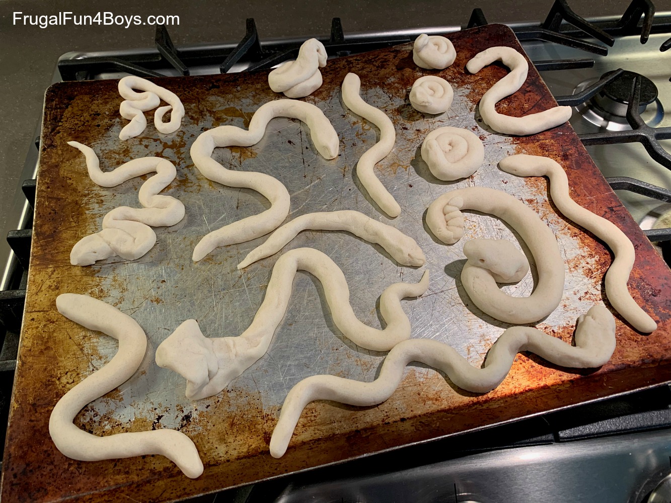 Salt Dough Snake Craft - Frugal Fun For Boys and Girls