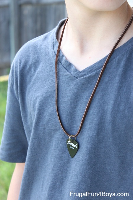 How to Make a Guitar Pick Necklace