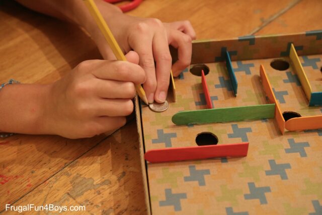 How to Make a Cardboard Box Marble Labyrinth Game - Frugal Fun For Boys ...