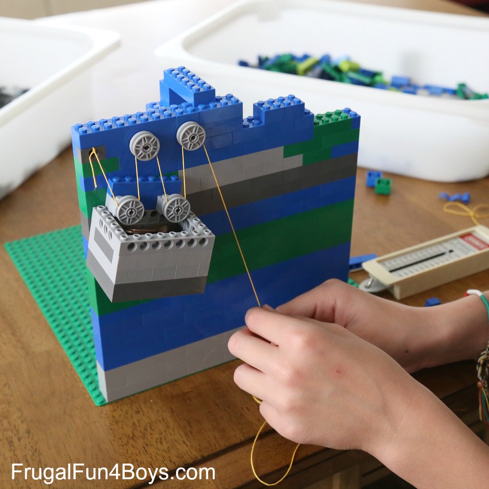 LEGO Pulleys Engineering Building Challenge for Kids