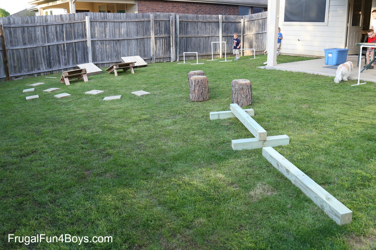 DIY American Ninja Warrior Backyard Obstacle Course Frugal Fun For