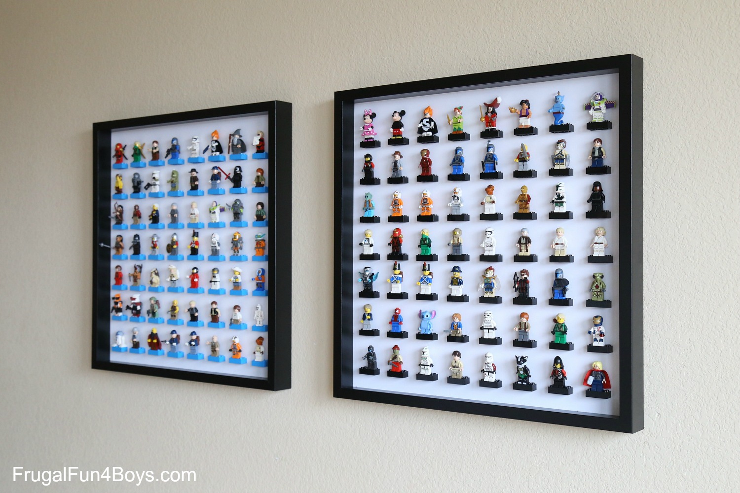 lego minifigure wall