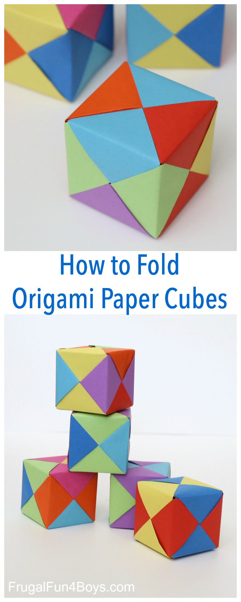 How To Fold Origami Paper Cubes Frugal Fun For Boys And Girls
