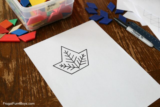 Leaf Tessellation Collaborative STEM Art Project - Frugal Fun For Boys ...