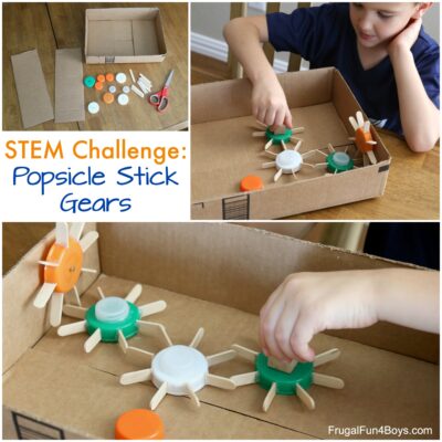 Build Working Gears out of Popsicle Sticks