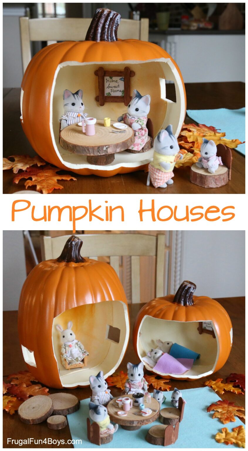 How to Make an Absolutely Adorable Pumpkin Doll House (with Accessories ...