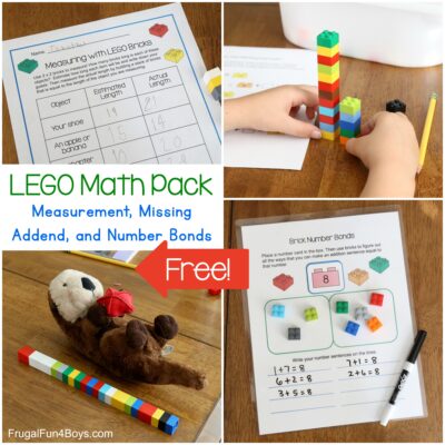 First Grade Math with LEGO Bricks Printable Pack