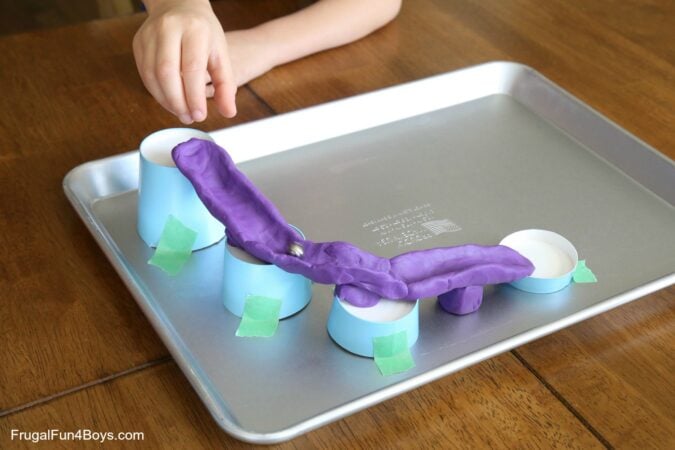 Marbles and Play Dough STEM Challenge - Frugal Fun For Boys and Girls