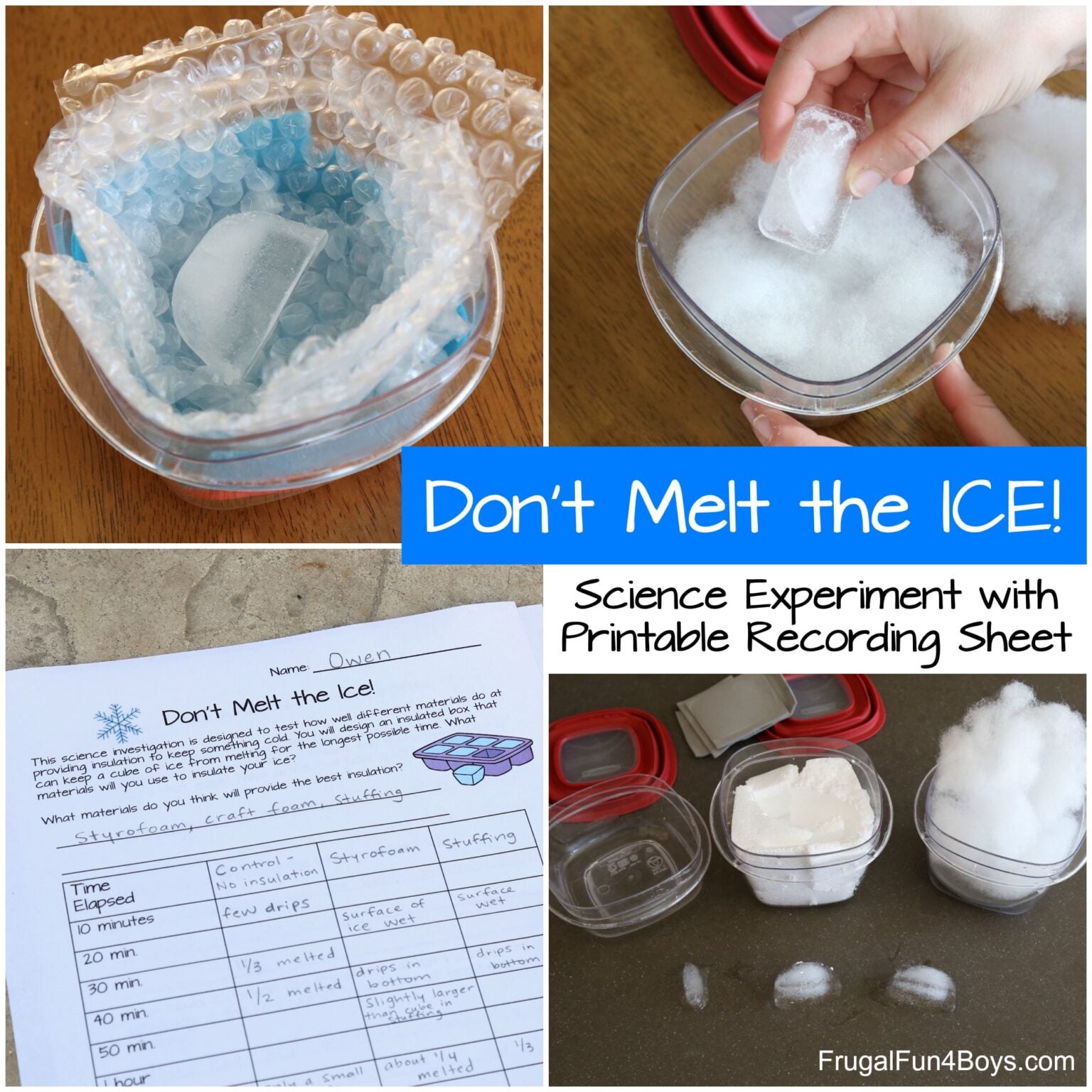 Melting Ice Science Experiments {Fun!} - Frugal Fun For Boys and Girls