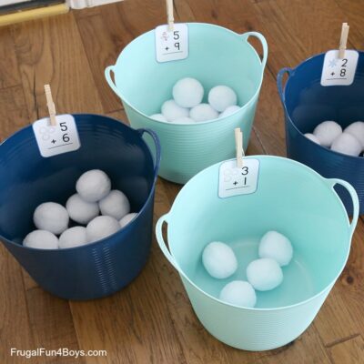 Snowball Addition and Subtraction Math Games