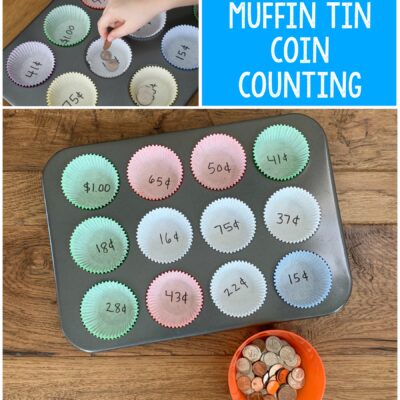 Muffin Tin Coin Counting Activity