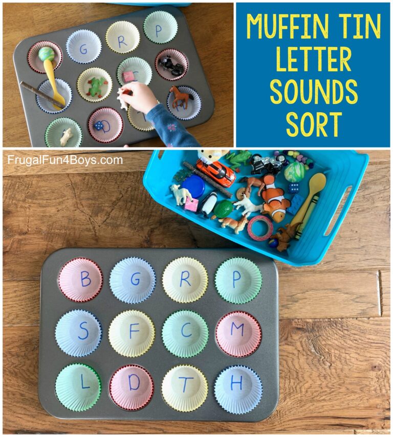 Muffin Tin Letter Sounds Activity - Frugal Fun For Boys and Girls