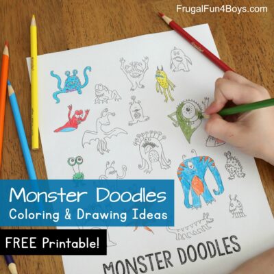 Monster Doodles Drawing Ideas for Kids