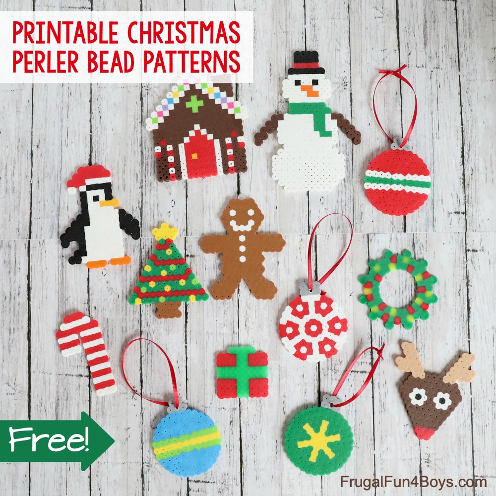 Printable Christmas Perler Bead Patterns - Frugal Fun For Boys and Girls
